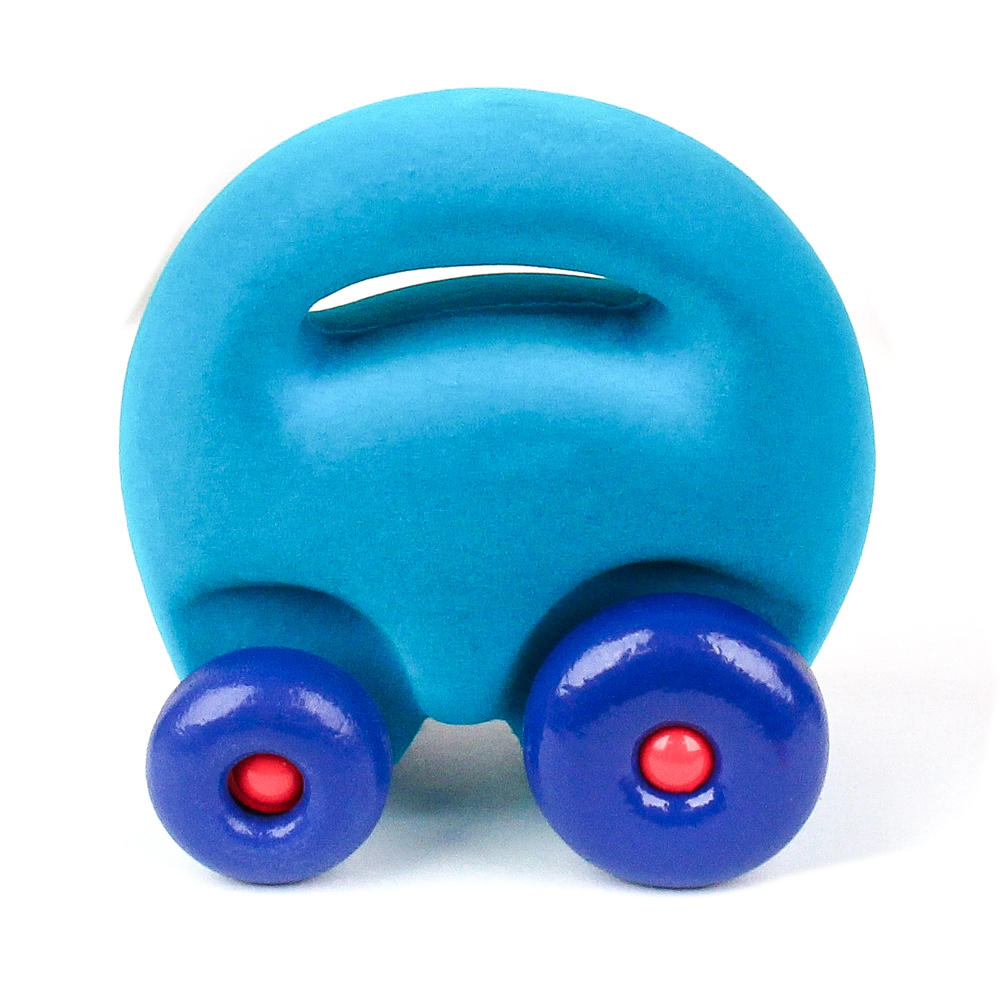Special needs toy car made from ecofriendly, fair trade foam rubber.