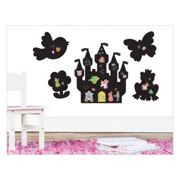 Magnetic Chalkboard Decals with princess magnets.