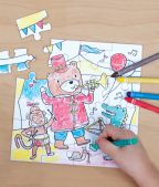Animal Band Color-In 24-Piece Puzzle - Age 3+