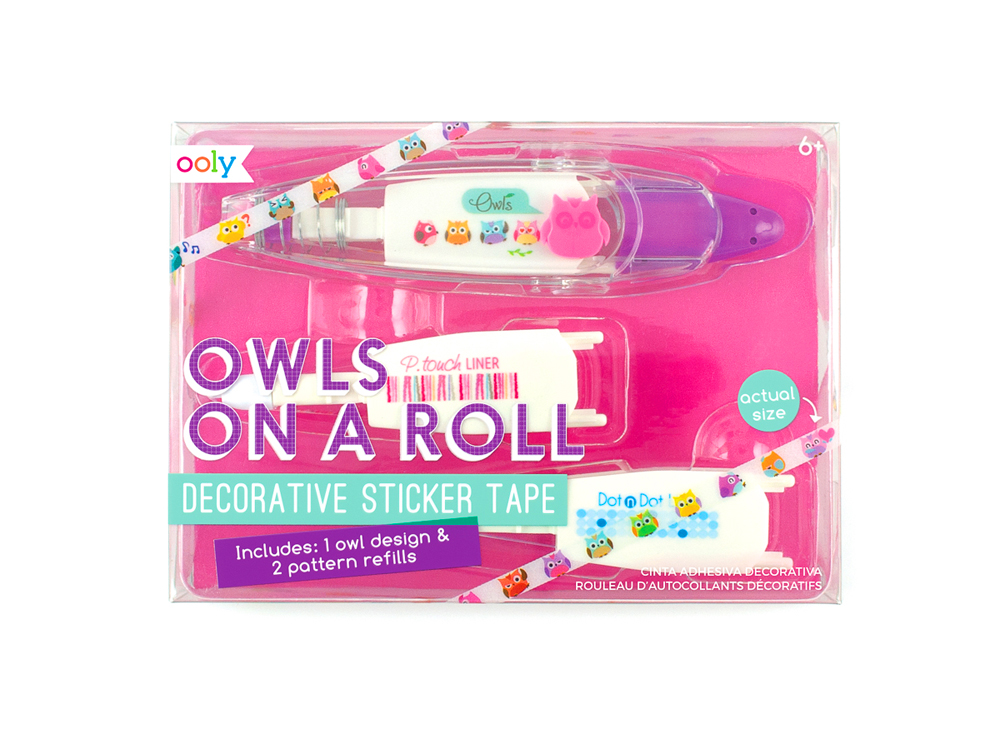Owls On A Roll Decorative Tape spruces up your text.