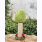 Spring Tree with Moss and Mushrooms