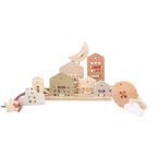 Wooden Lacing Town - 14 pcs