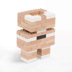 Wooden Interlocking Bricks - 90 pcs