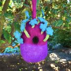 Purple Felt Bird House