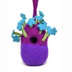 Purple Felt Bird House