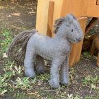 Large Felt Horse - Grey