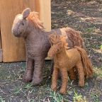 Large Felt Horse - Brown