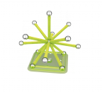 Color Glow - 40-Piece Glow in the Dark Magnetic Construction Kit