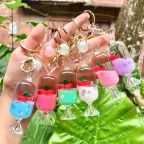 Floating Cherry Candy-shaped Keychain