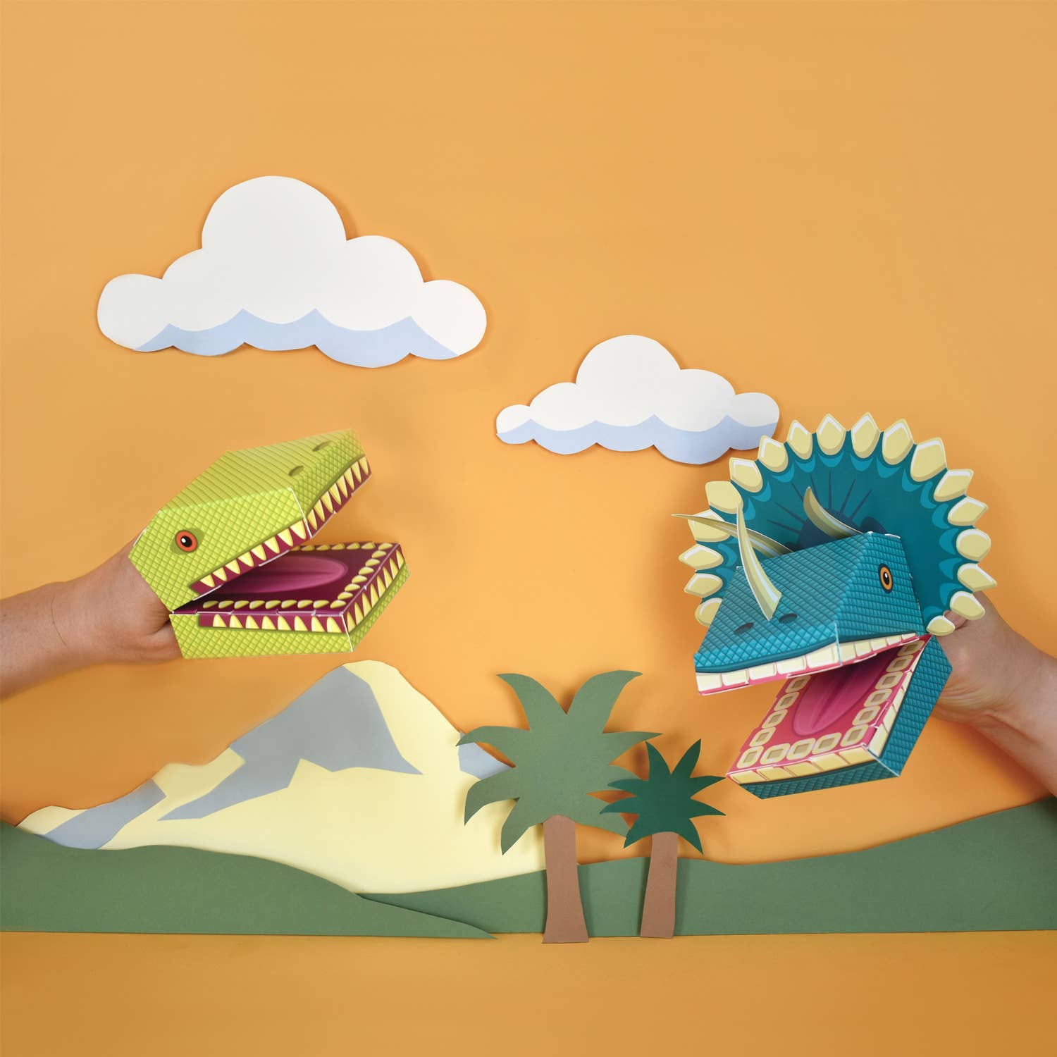 Create your own Dinosaur Hand Puppets