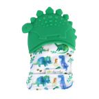 Silicone Teething Mitt - Green Dinosaur