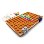 Large Journal with Clip-on Cubes: Glitter Copper