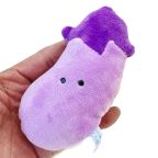 Small Plush Bag Charm - Eggplant