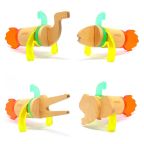 Magnetic Wooden Animals Construction Set - Jungle
