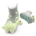 Rattle Socks - Green Dinosaur
