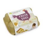 Wooden Eggs in Carton - 1/2 Dozen