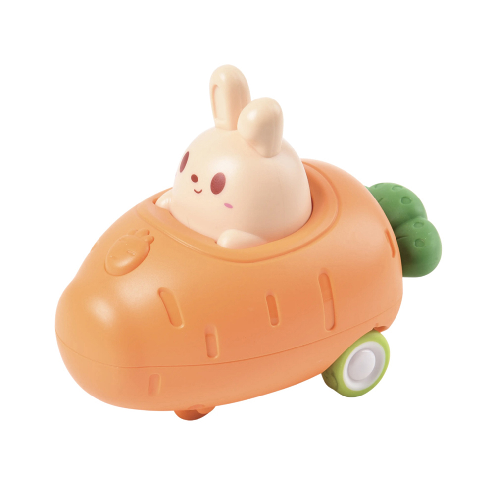Push and Go Bunny in Carrot Car