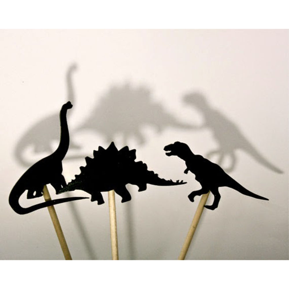 Shadow puppets dinosaurs