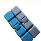 Infinity Cube Fidget Toy - Blue-Silver