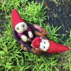 Felt Couple in a Boat - 3 Pieces