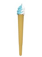 White & Blue Swirled Ice Cream Cone Gel Pen