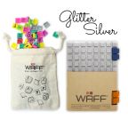 Mini Journal & Clip-on Cubes Color:Glitter-Silver