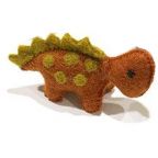 Felted Wool Stegosaurus - Orange