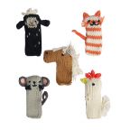 5 Knit Finger Puppets - Barn Animals