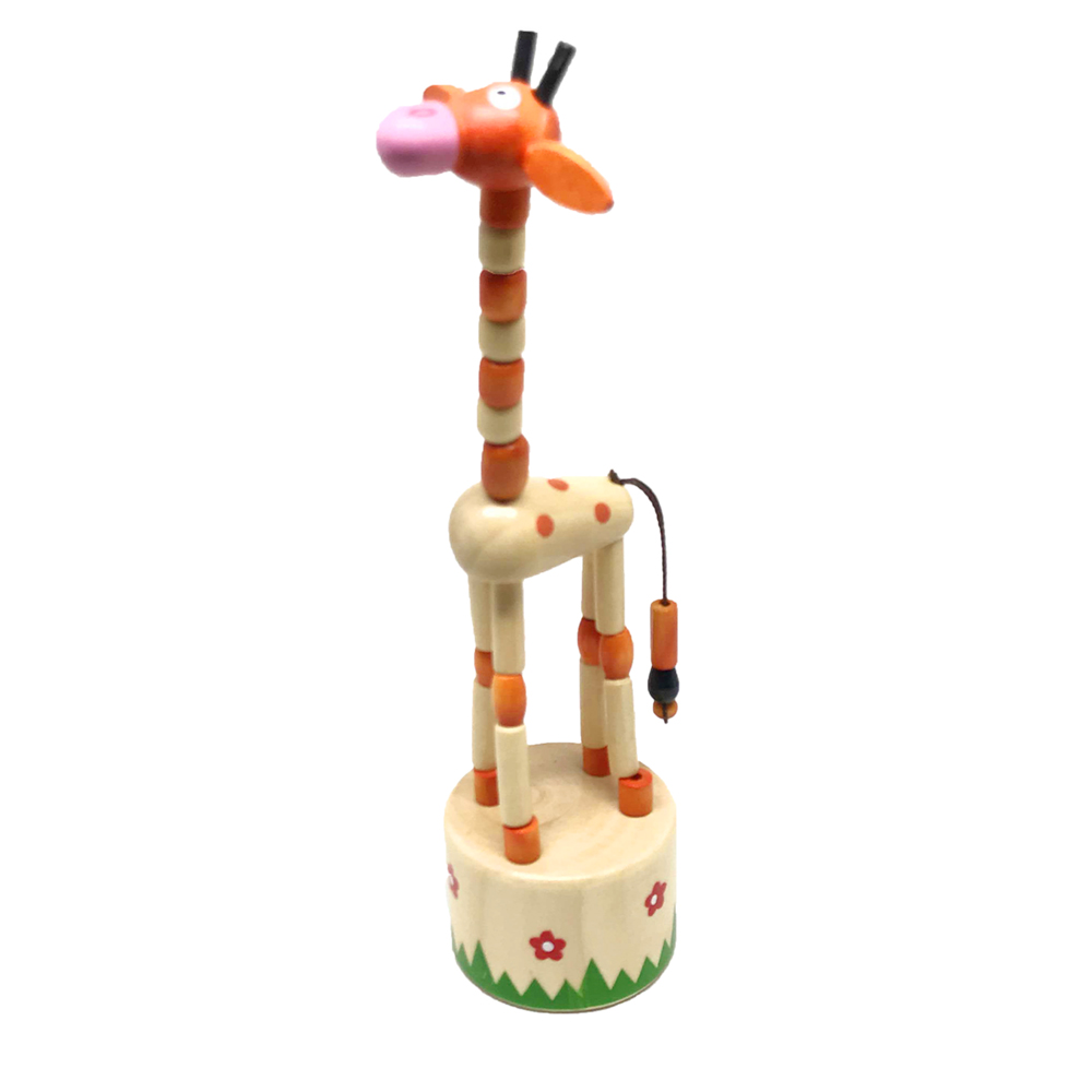 Jiggling Giraffe Thumb Push Toy - House of Marbles