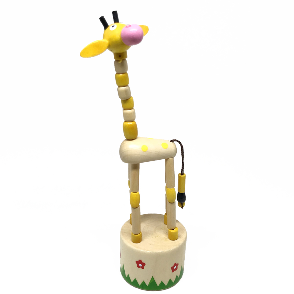 Jiggling Giraffe Thumb Push Toy - House of Marbles