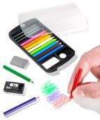12 Mini Colored Pencils in Case with Sharpener