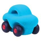 Small Natural Rubber Car - Teal