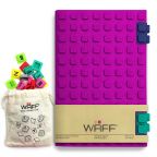 Large Glitter Journal with Clip-on Cubes: Fuchsia