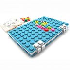 Large Glitter Journal with Clip-on Cubes - Aqua